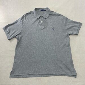 Polo Ralph Lauren Polo Shirt Classic Fit Short Sleeve Casual Gray Blue Pony 2XB